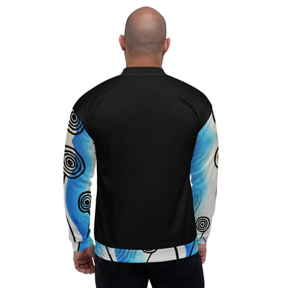 Unisex Bomber Jacket - Ocean x Black