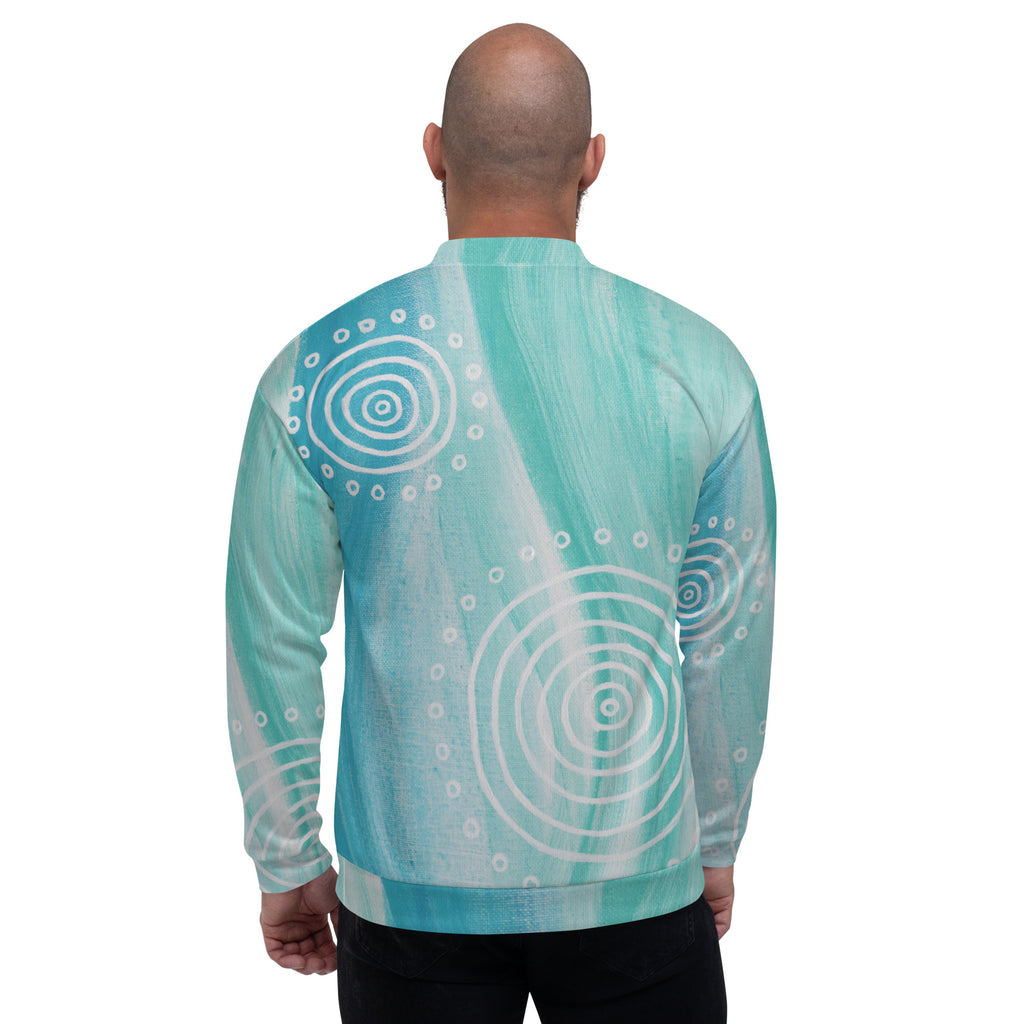 Unisex Bomber Jacket - Ebb & Flow by Linda Davidson