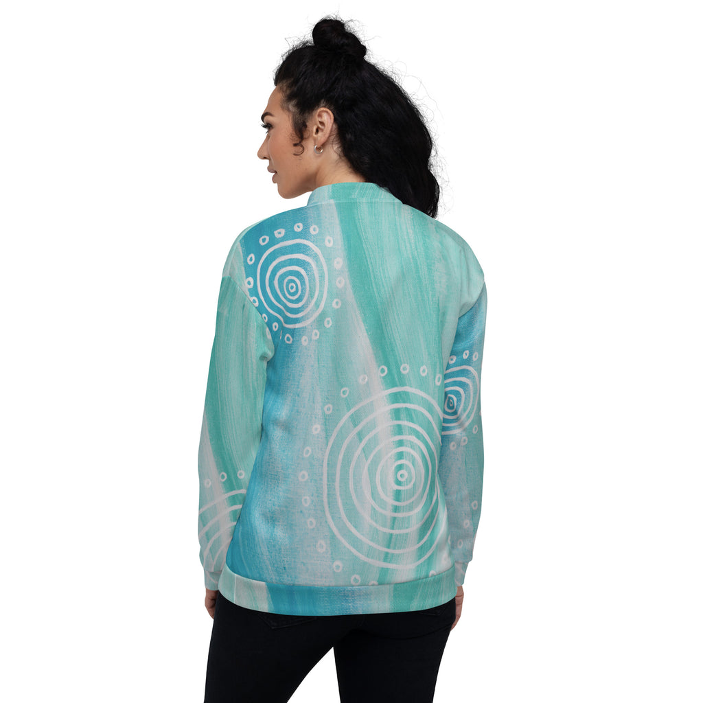 Unisex Bomber Jacket - Ebb & Flow by Linda Davidson