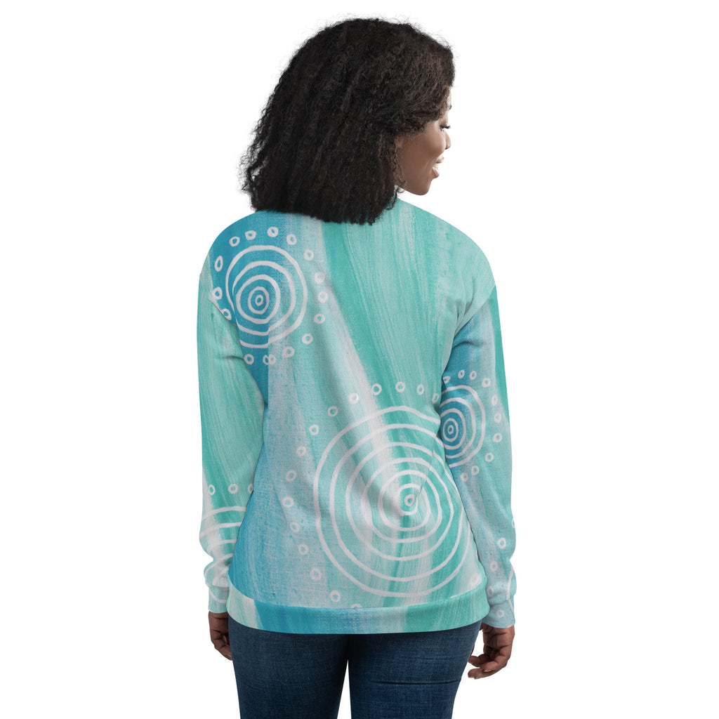 Unisex Bomber Jacket - Ebb & Flow by Linda Davidson