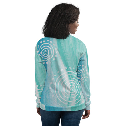 Unisex Bomber Jacket - Ebb & Flow by Linda Davidson