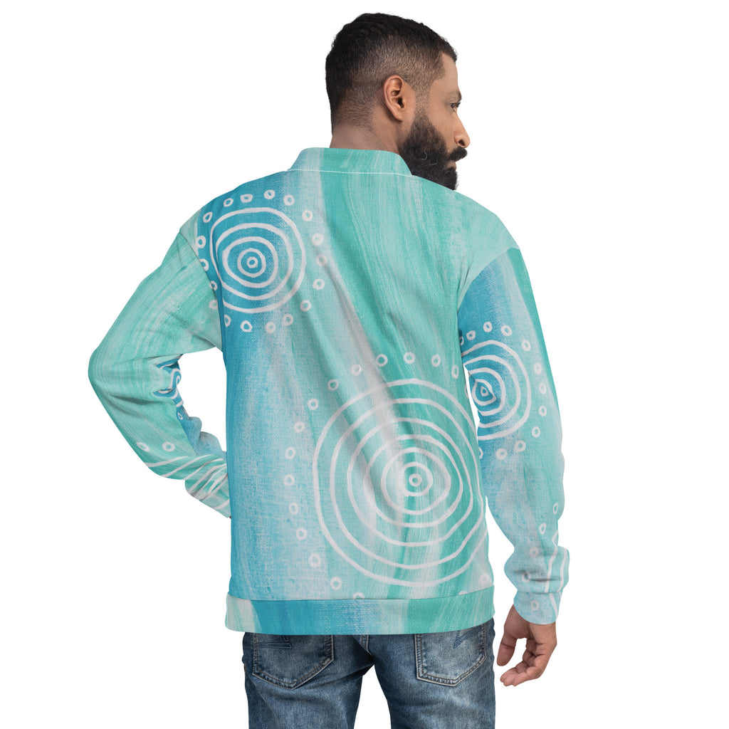 Unisex Bomber Jacket - Ebb & Flow by Linda Davidson