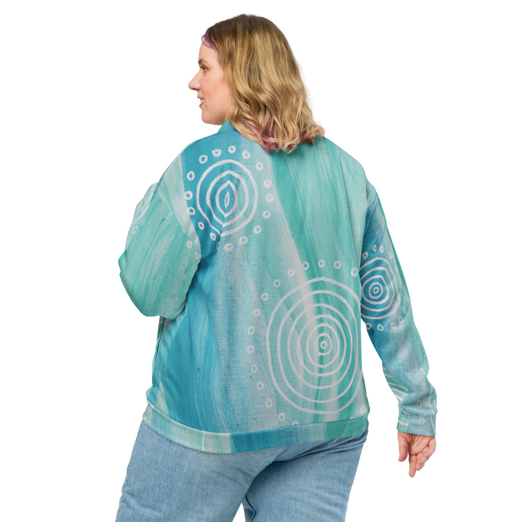 Unisex Bomber Jacket - Ebb & Flow by Linda Davidson
