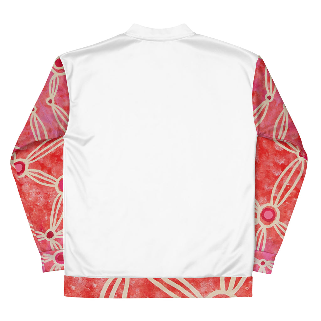 Unisex Bomber Jacket - Artwork 3 x White