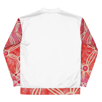 Unisex Bomber Jacket - Artwork 3 x White