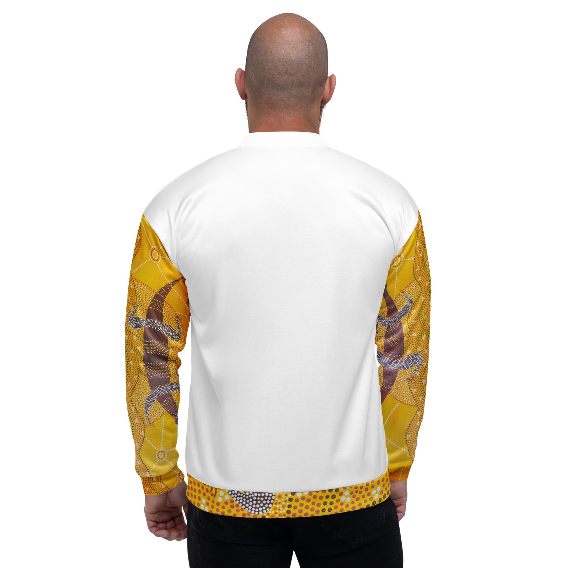 Unisex Bomber Jacket - Artwork 4 x White