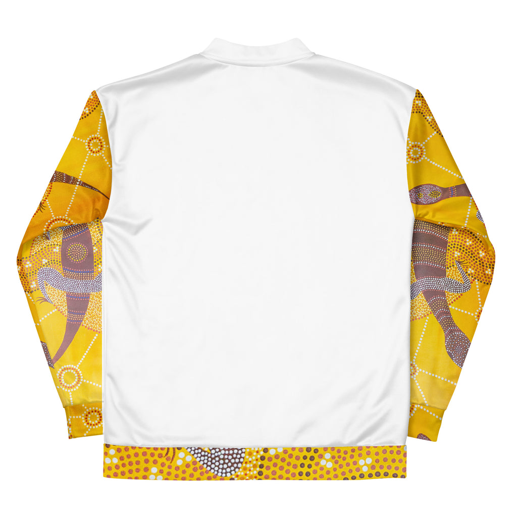 Unisex Bomber Jacket - Artwork 4 x White