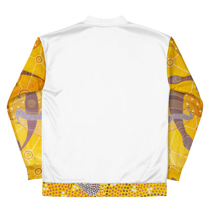 Unisex Bomber Jacket - Artwork 4 x White