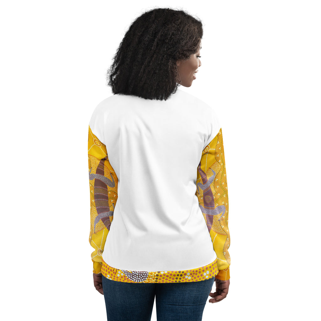 Unisex Bomber Jacket - Artwork 4 x White