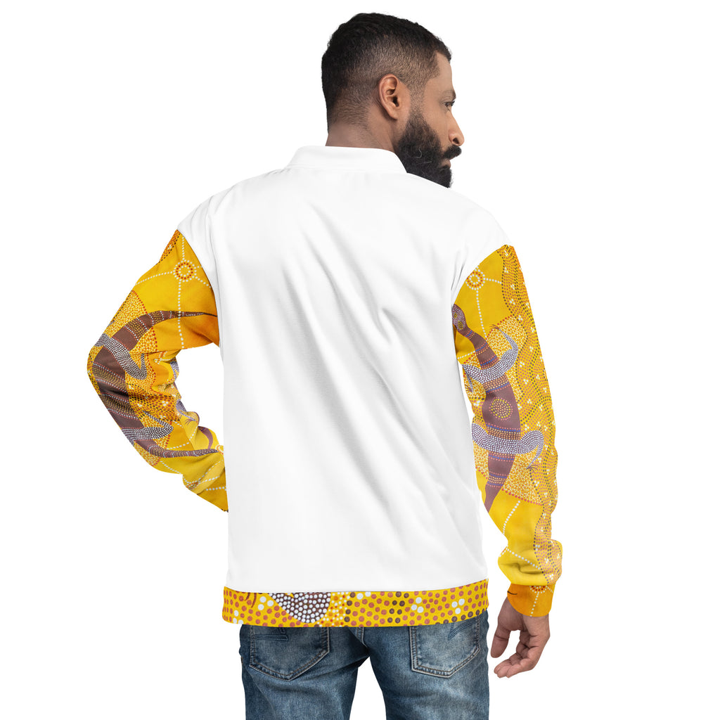 Unisex Bomber Jacket - Artwork 4 x White