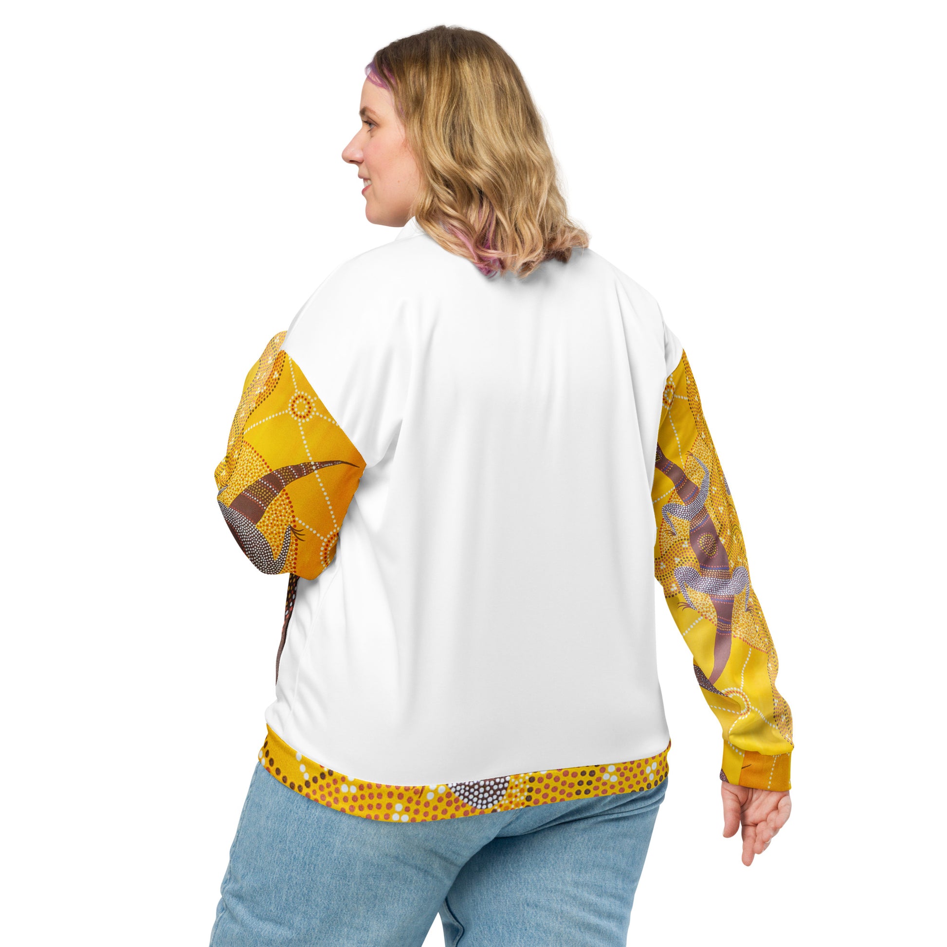 Unisex Bomber Jacket - Artwork 4 x White