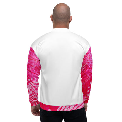 Unisex Bomber Jacket - Artwork 5 x White
