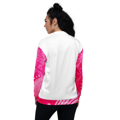 Unisex Bomber Jacket - Artwork 5 x White