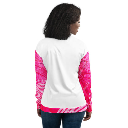 Unisex Bomber Jacket - Artwork 5 x White