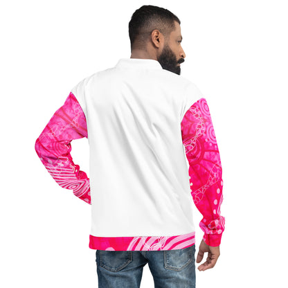 Unisex Bomber Jacket - Artwork 5 x White