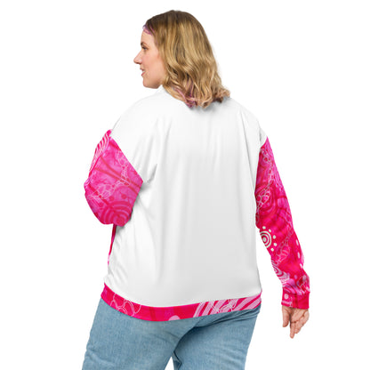 Unisex Bomber Jacket - Artwork 5 x White