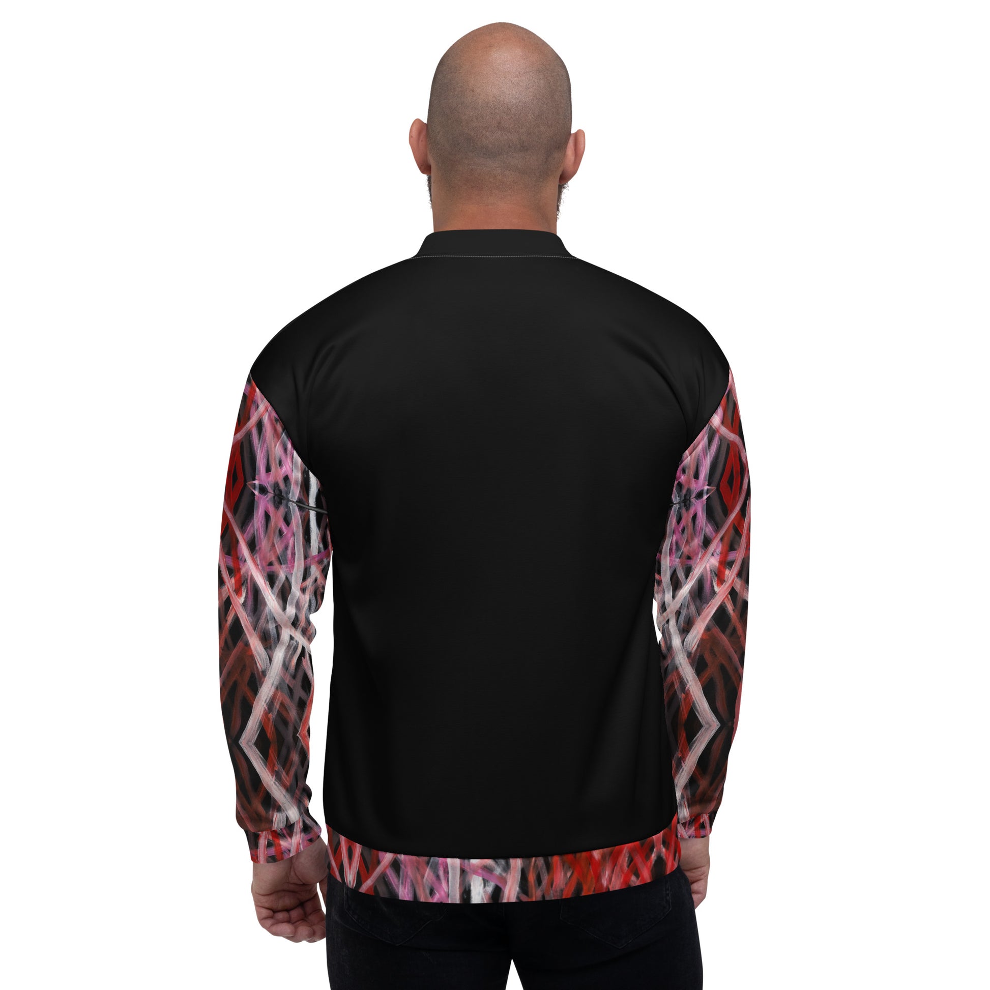 Unisex Bomber Jacket - Artwork 6 x Black