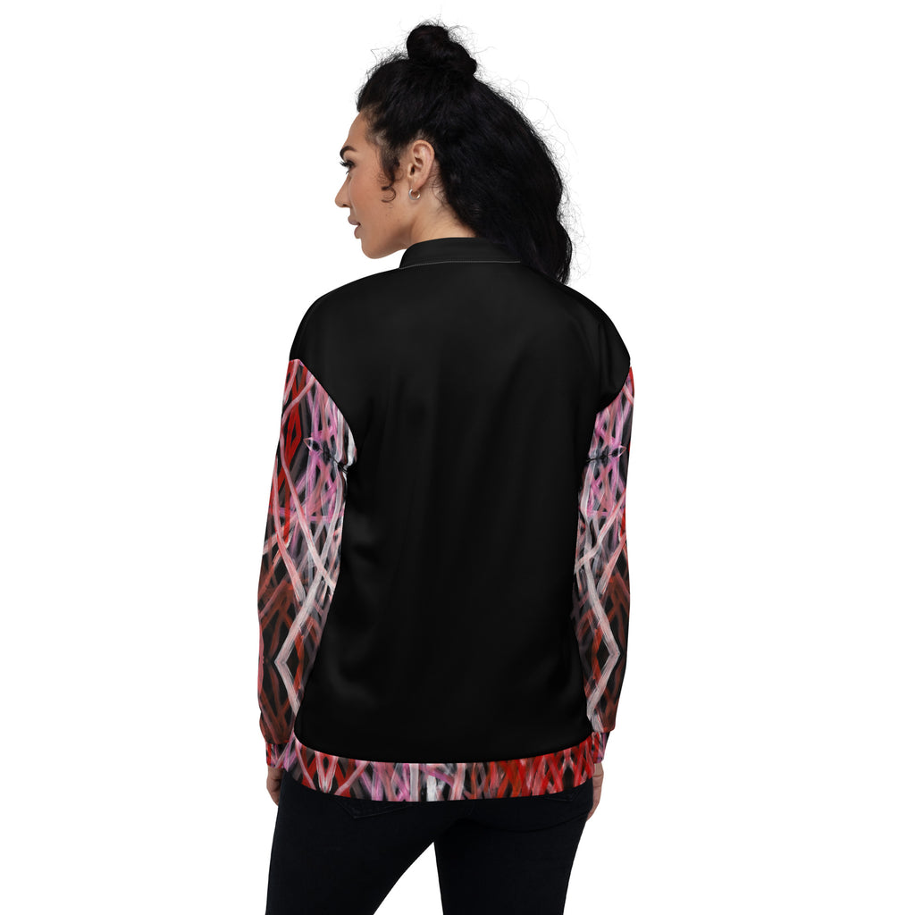 Unisex Bomber Jacket - Artwork 6 x Black