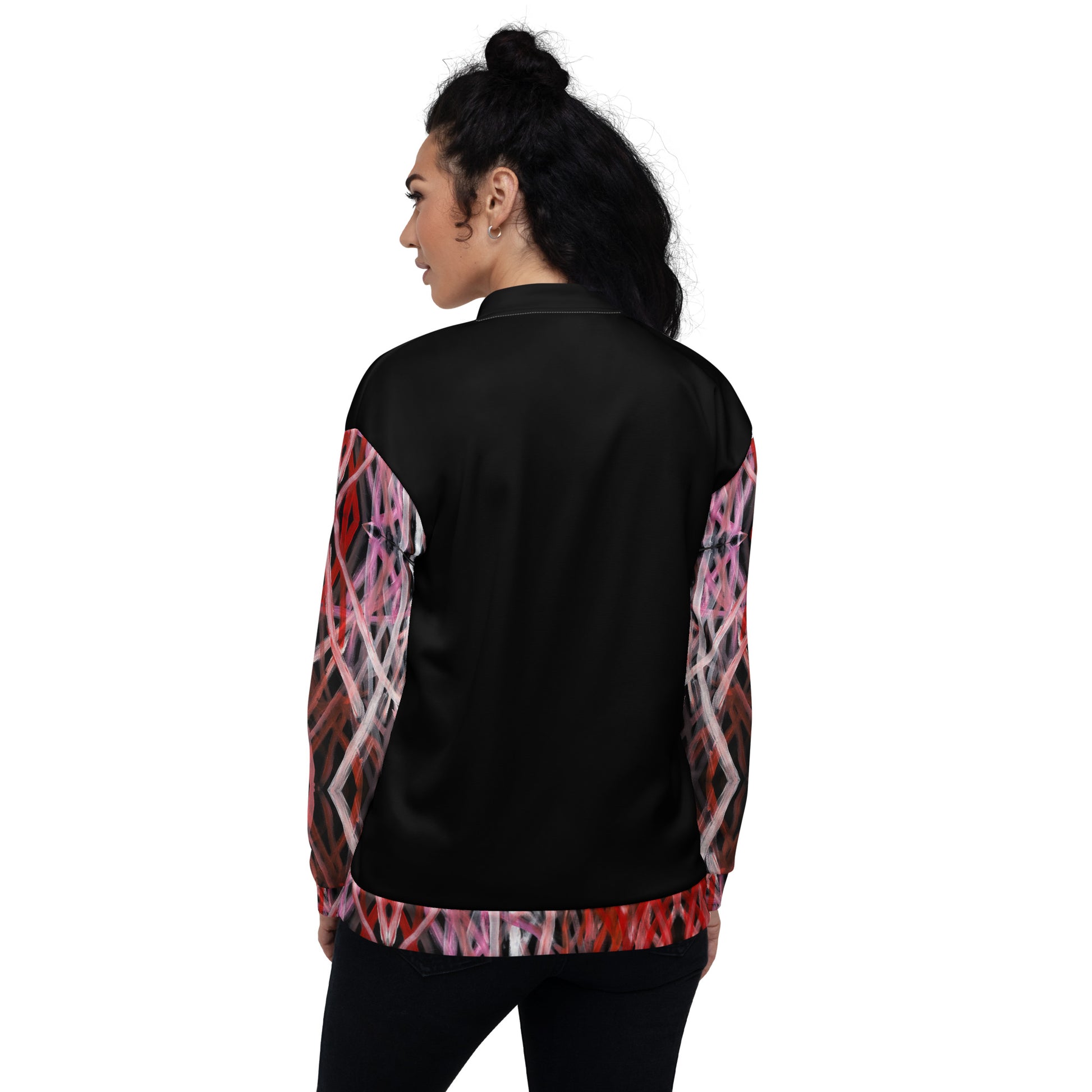 Unisex Bomber Jacket - Artwork 6 x Black