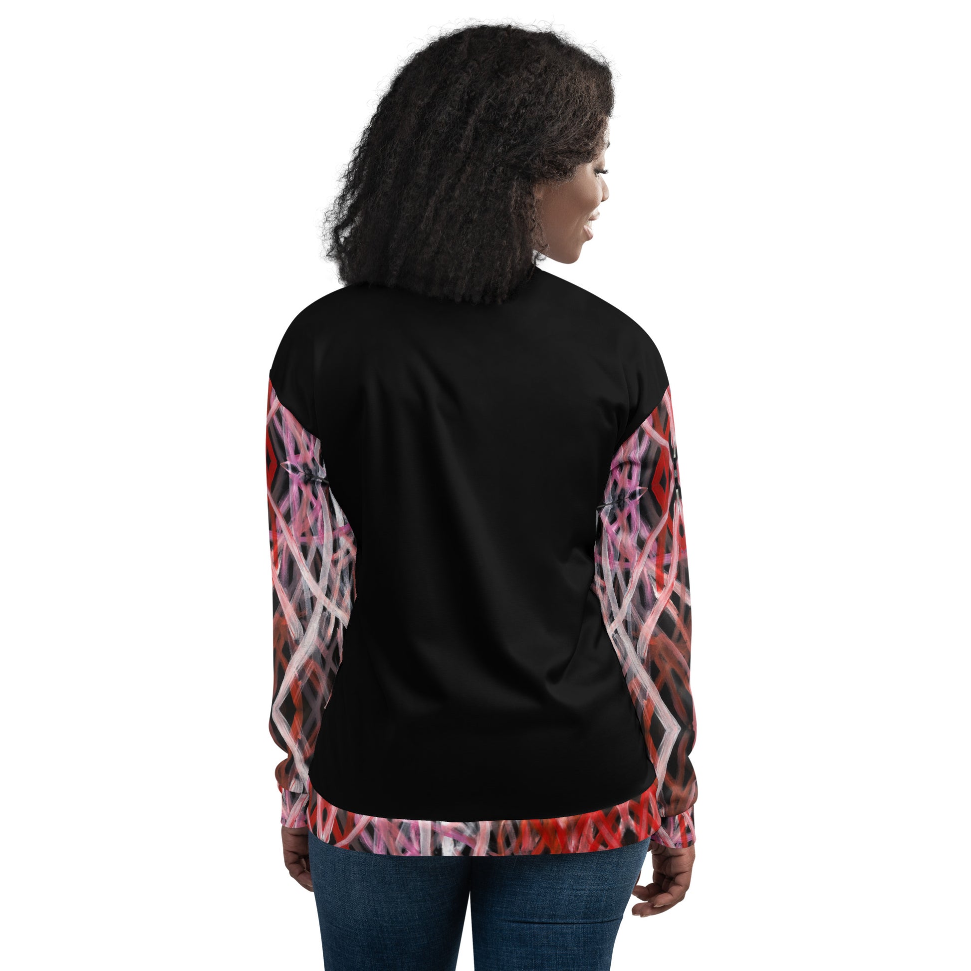 Unisex Bomber Jacket - Artwork 6 x Black