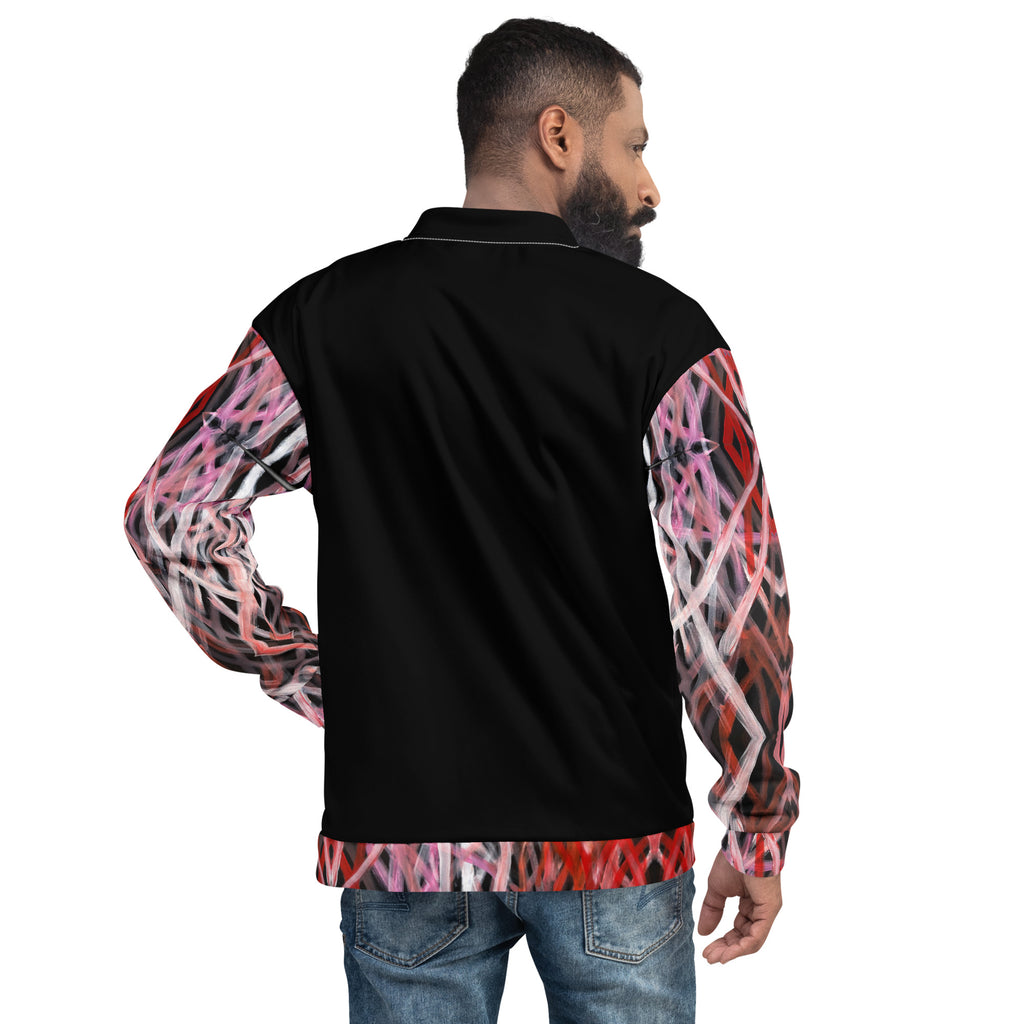 Unisex Bomber Jacket - Artwork 6 x Black