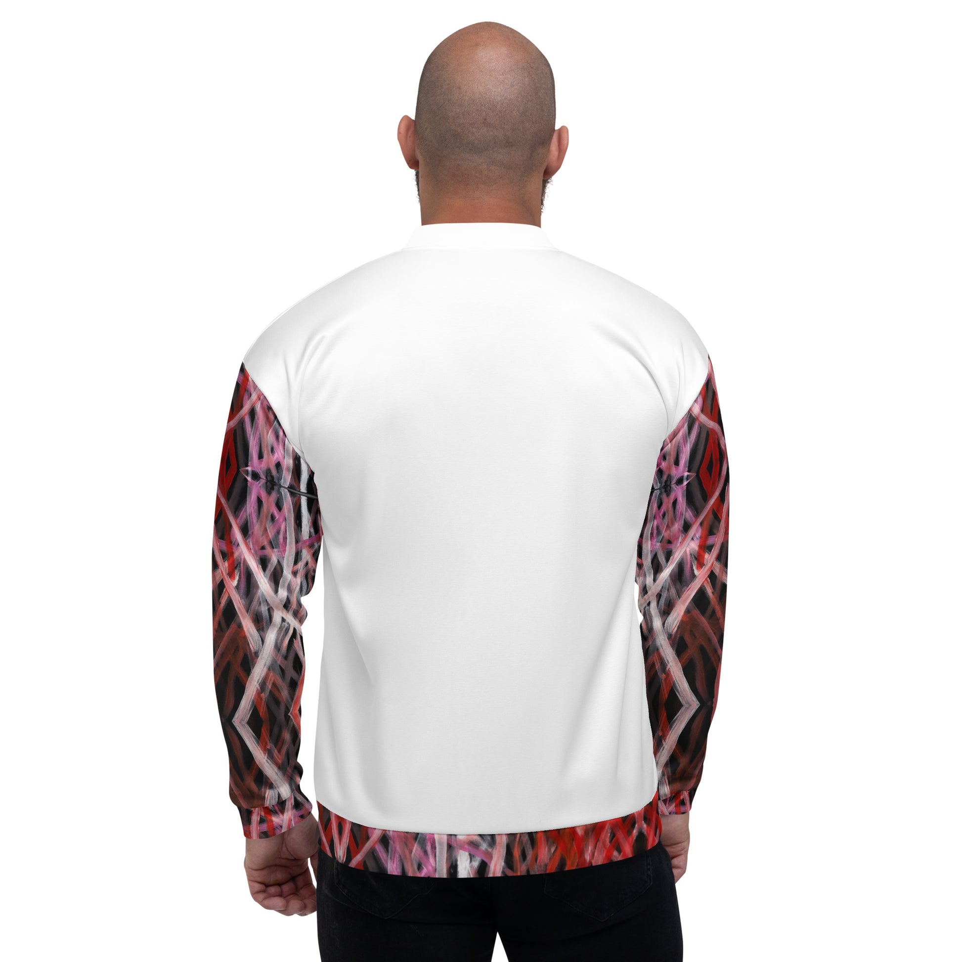 Unisex Bomber Jacket - Artwork 6 x White