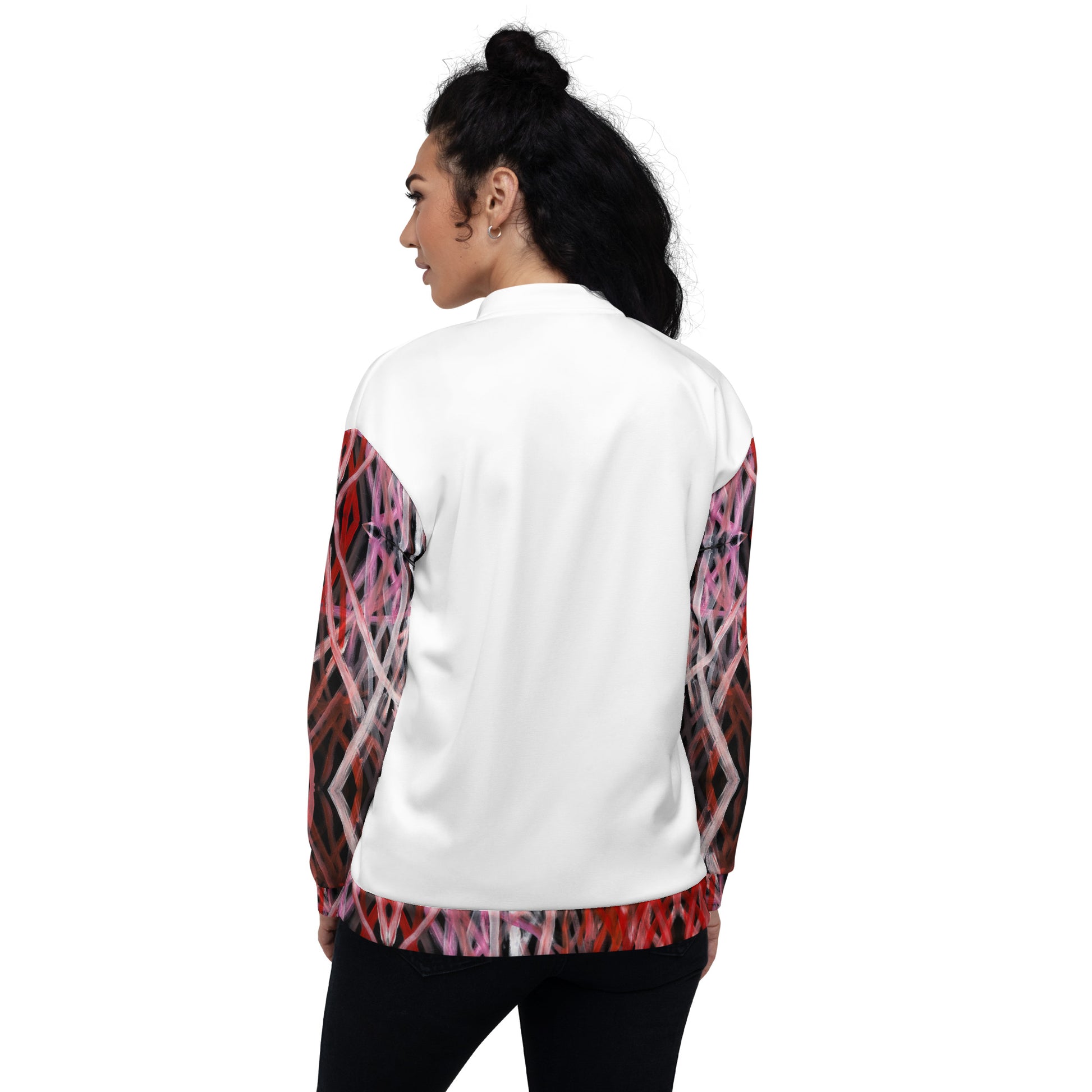 Unisex Bomber Jacket - Artwork 6 x White