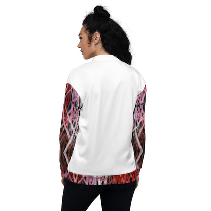 Unisex Bomber Jacket - Artwork 6 x White