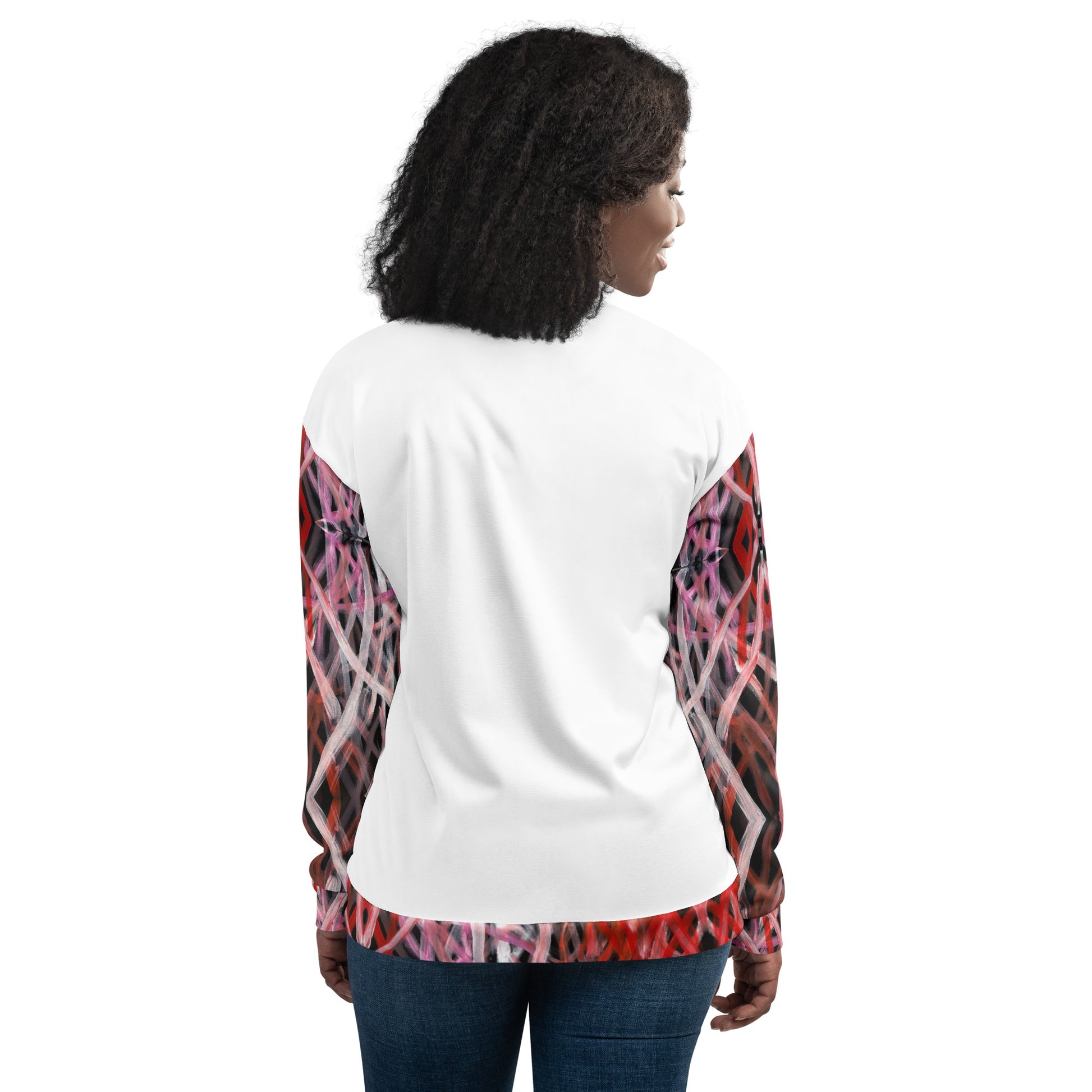 Unisex Bomber Jacket - Artwork 6 x White