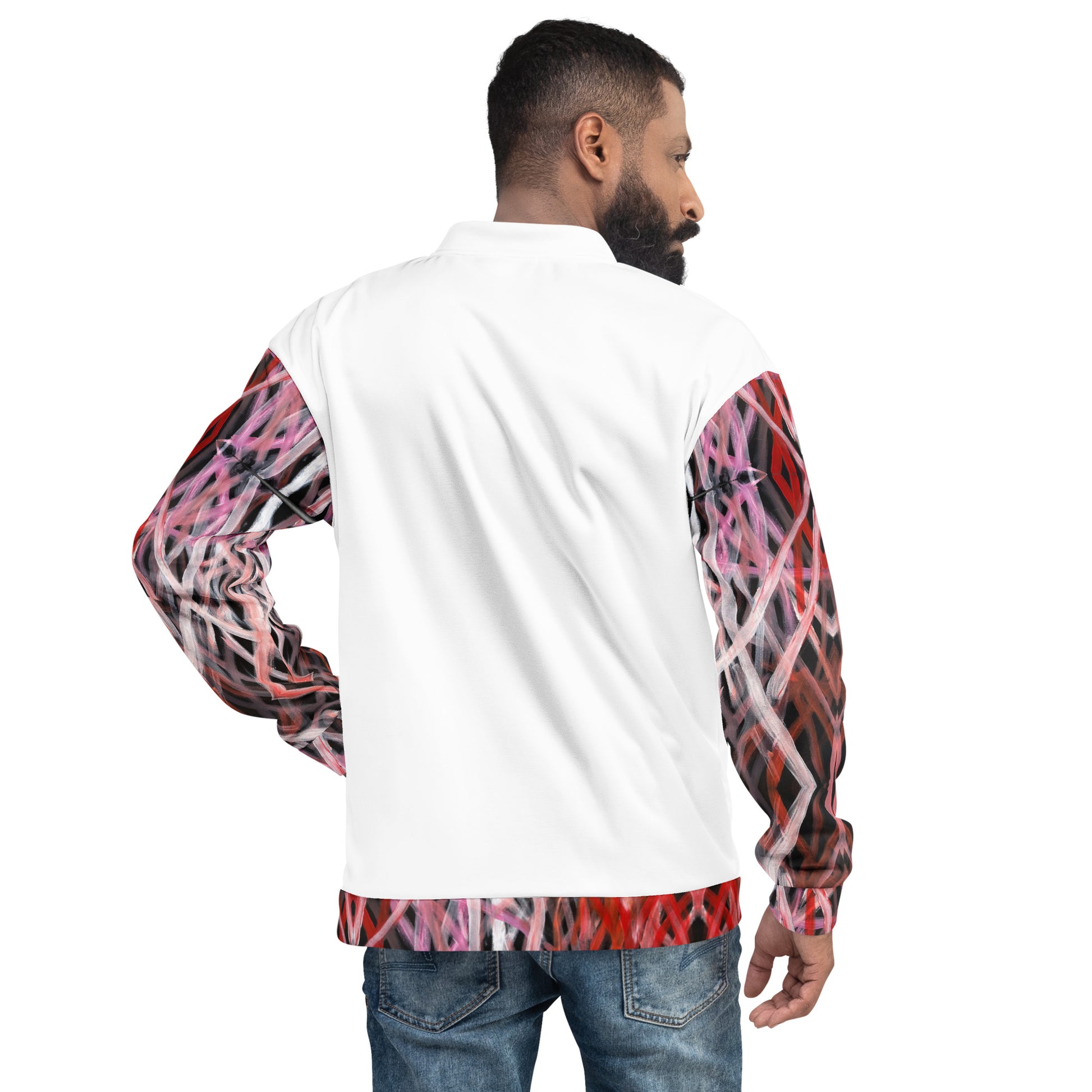 Unisex Bomber Jacket - Artwork 6 x White