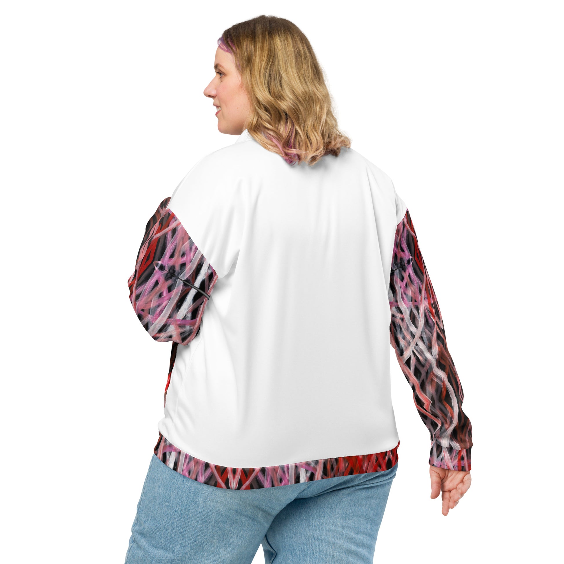 Unisex Bomber Jacket - Artwork 6 x White