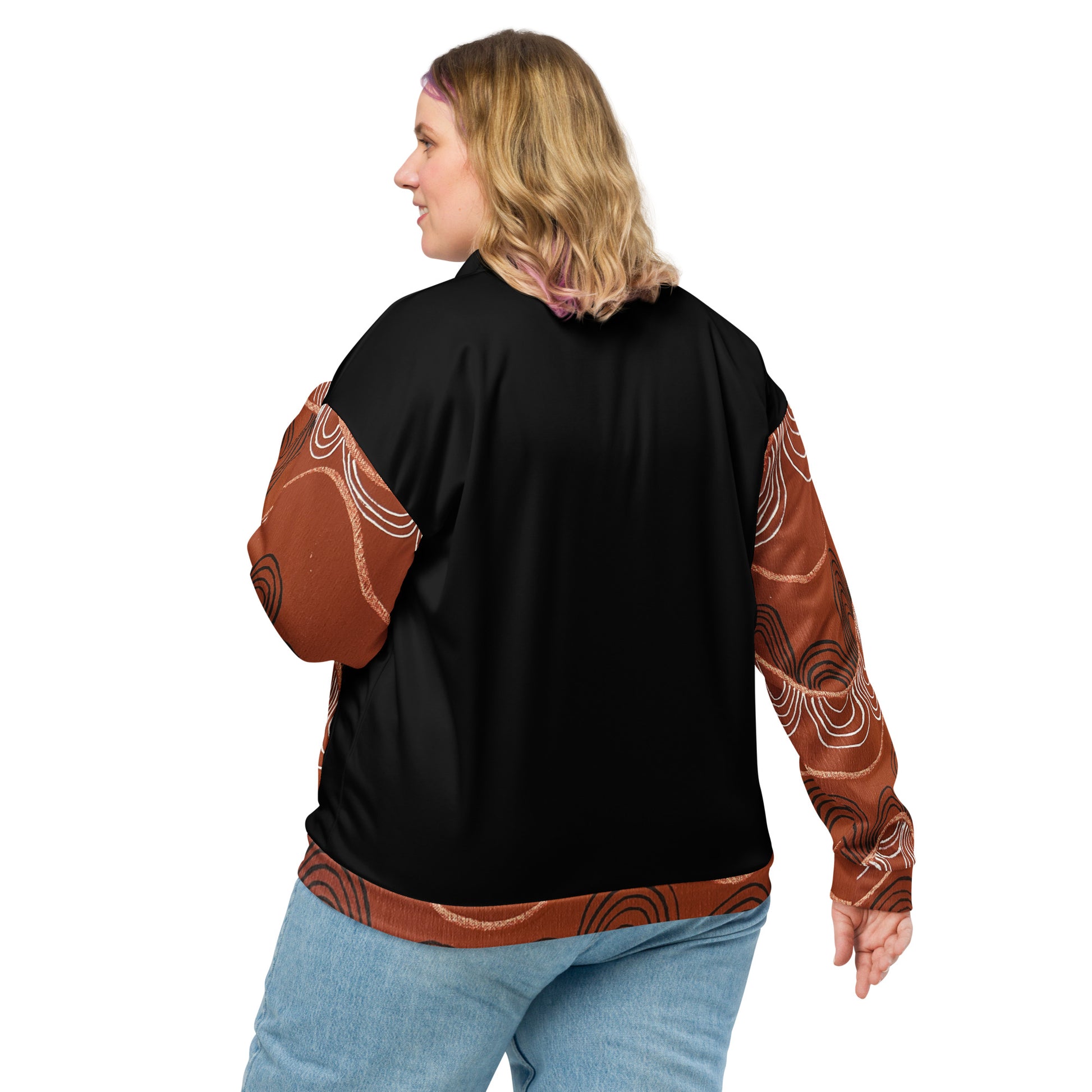 Unisex Bomber Jacket - Artwork 7 x Black