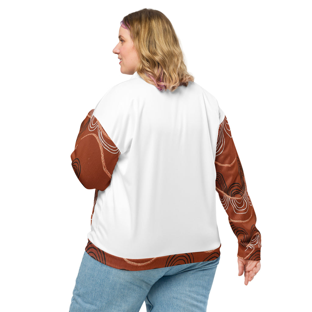 Unisex Bomber Jacket - Artwork 7 x White