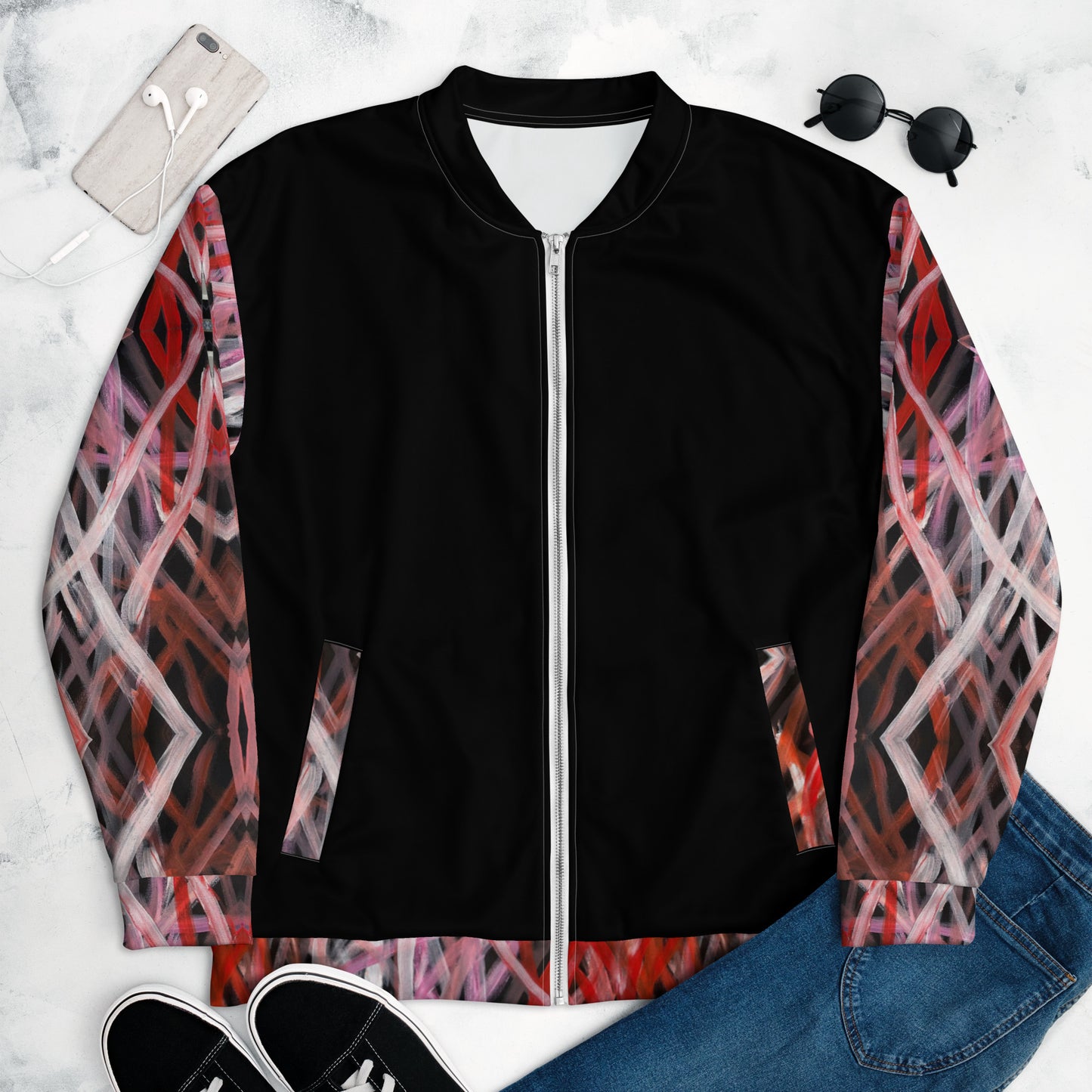 Unisex Bomber Jacket (Blood on the Ground - Black V1)