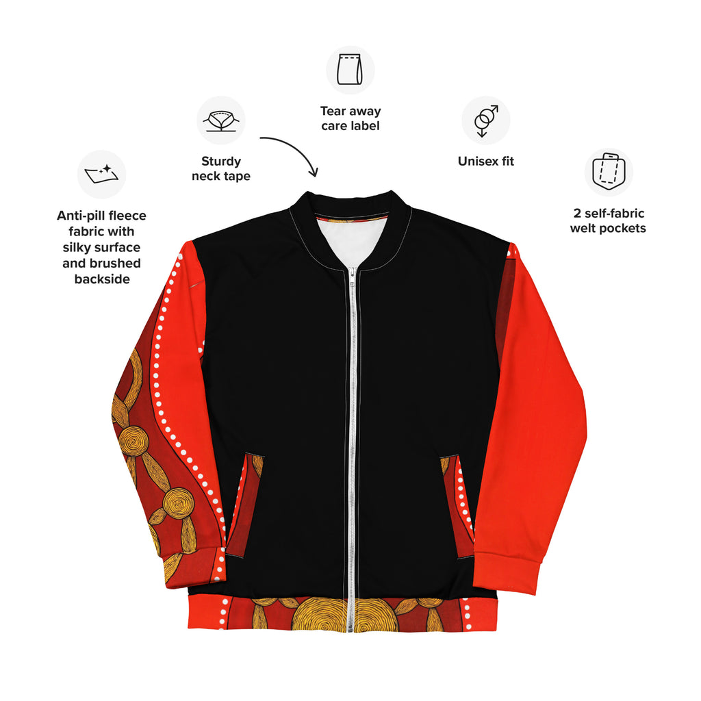 Unisex Bomber Jacket - Artwork 13 x Black