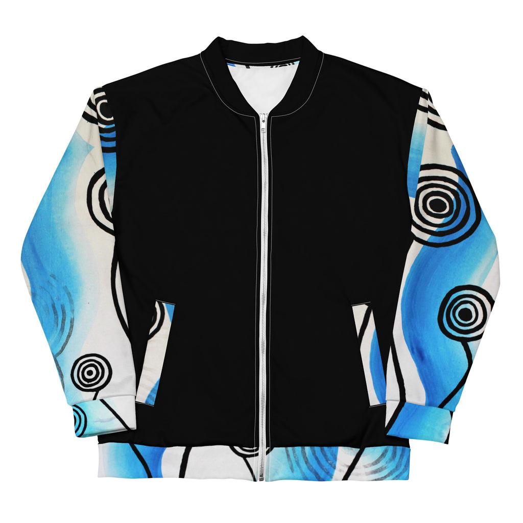 Unisex Bomber Jacket - Ocean x Black