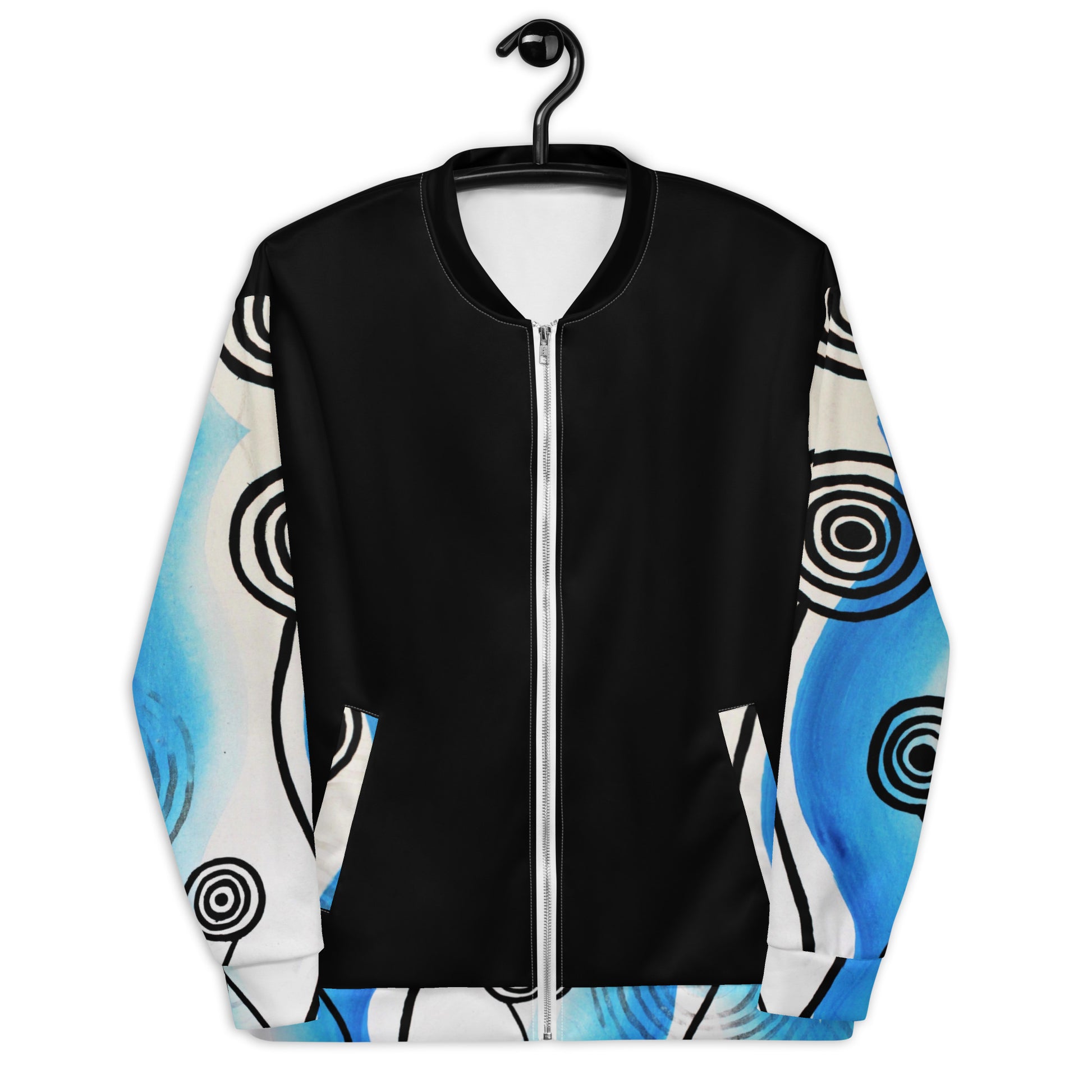 Unisex Bomber Jacket - Ocean x Black