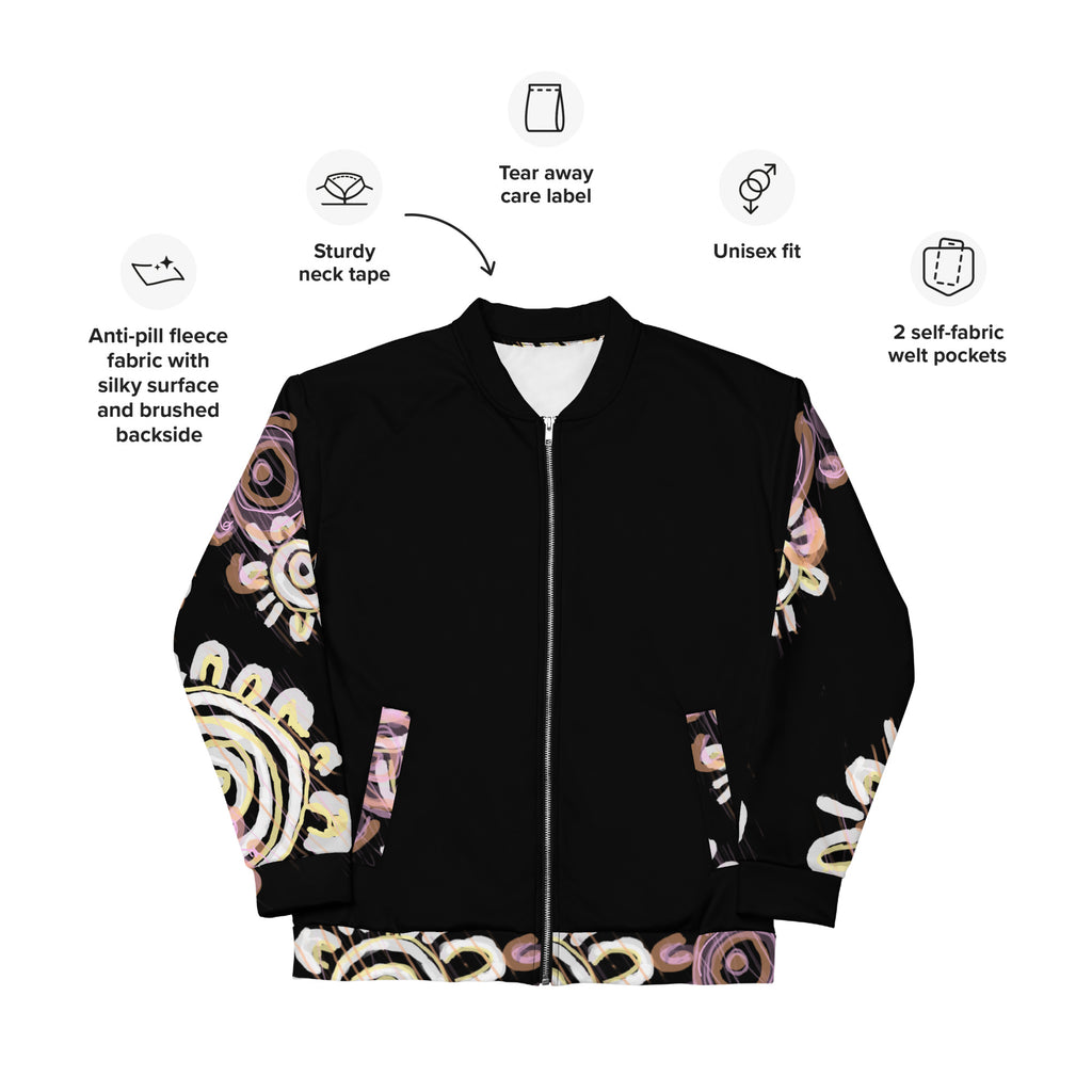 Unisex Bomber Jacket - Mother & Daughter x Black