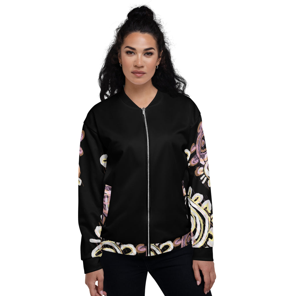 Unisex Bomber Jacket - Mother & Daughter x Black