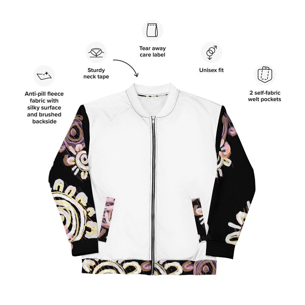 Unisex Bomber Jacket - Mother & Daughter x White