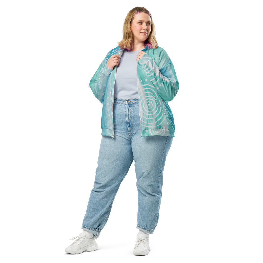 Unisex Bomber Jacket - Ebb & Flow by Linda Davidson