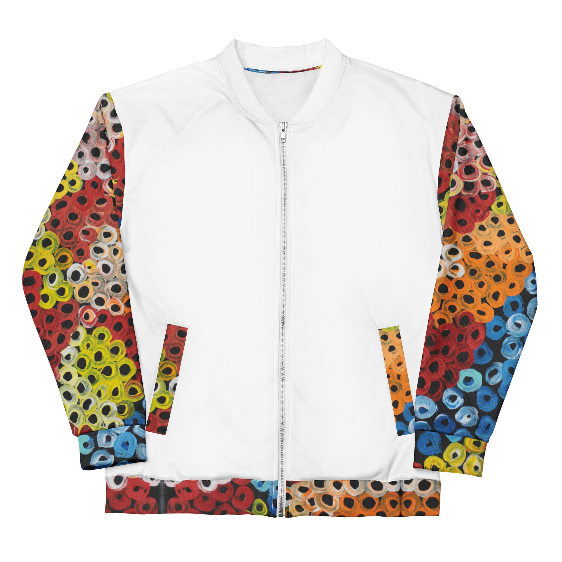 Unisex Bomber Jacket - Artwork 1 x White
