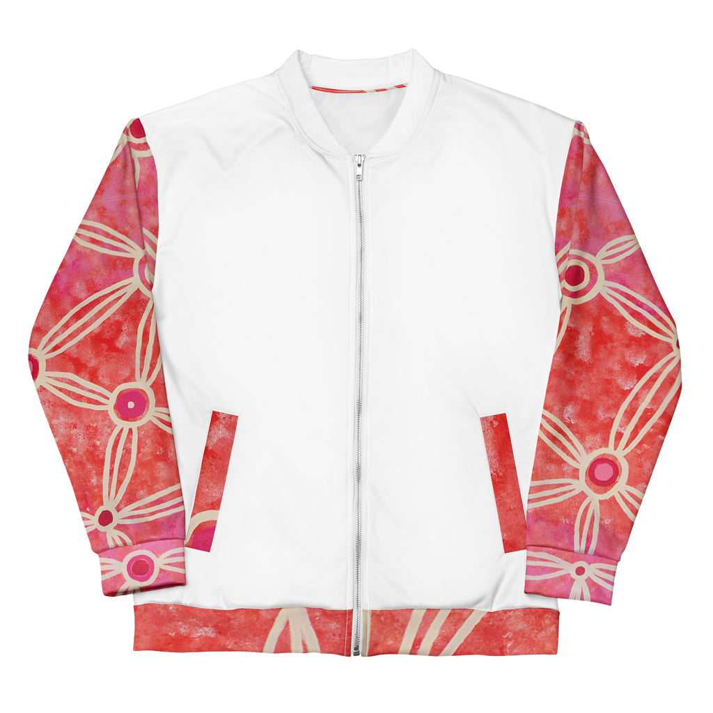 Unisex Bomber Jacket - Artwork 3 x White