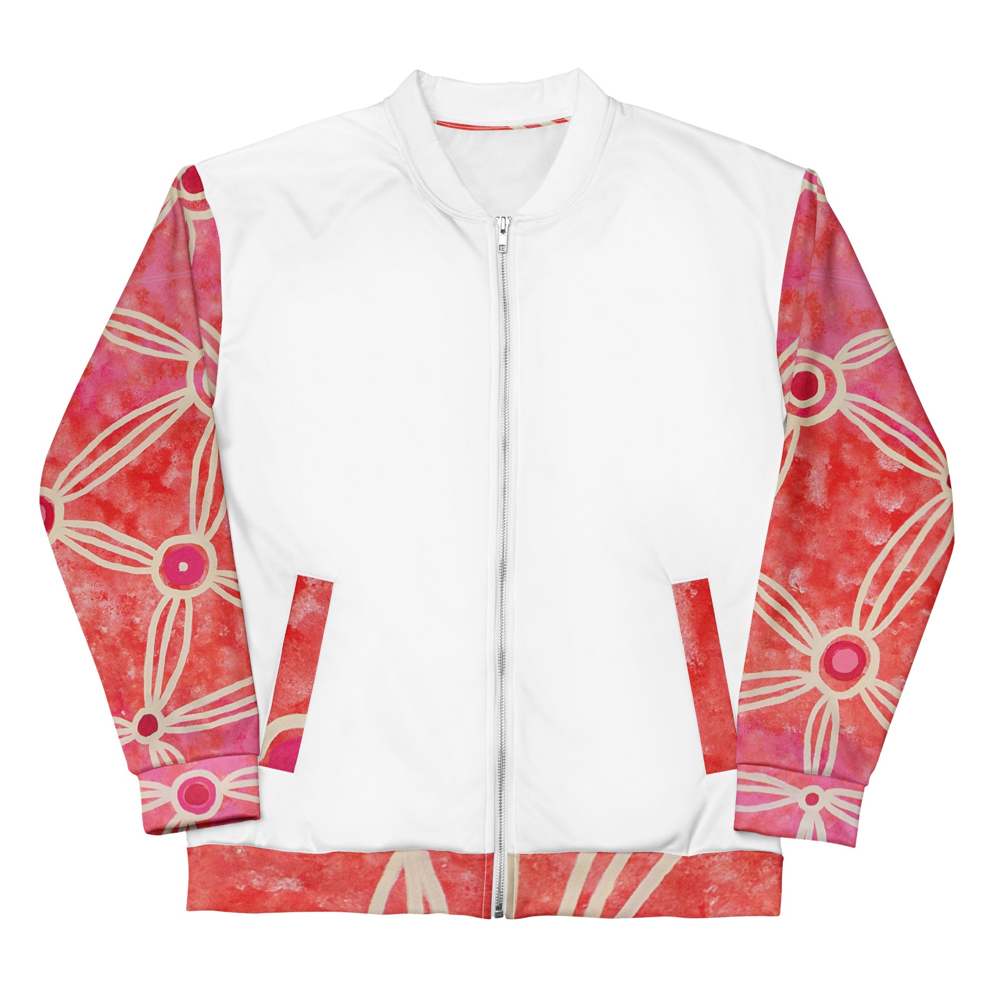 Unisex Bomber Jacket - Artwork 3 x White