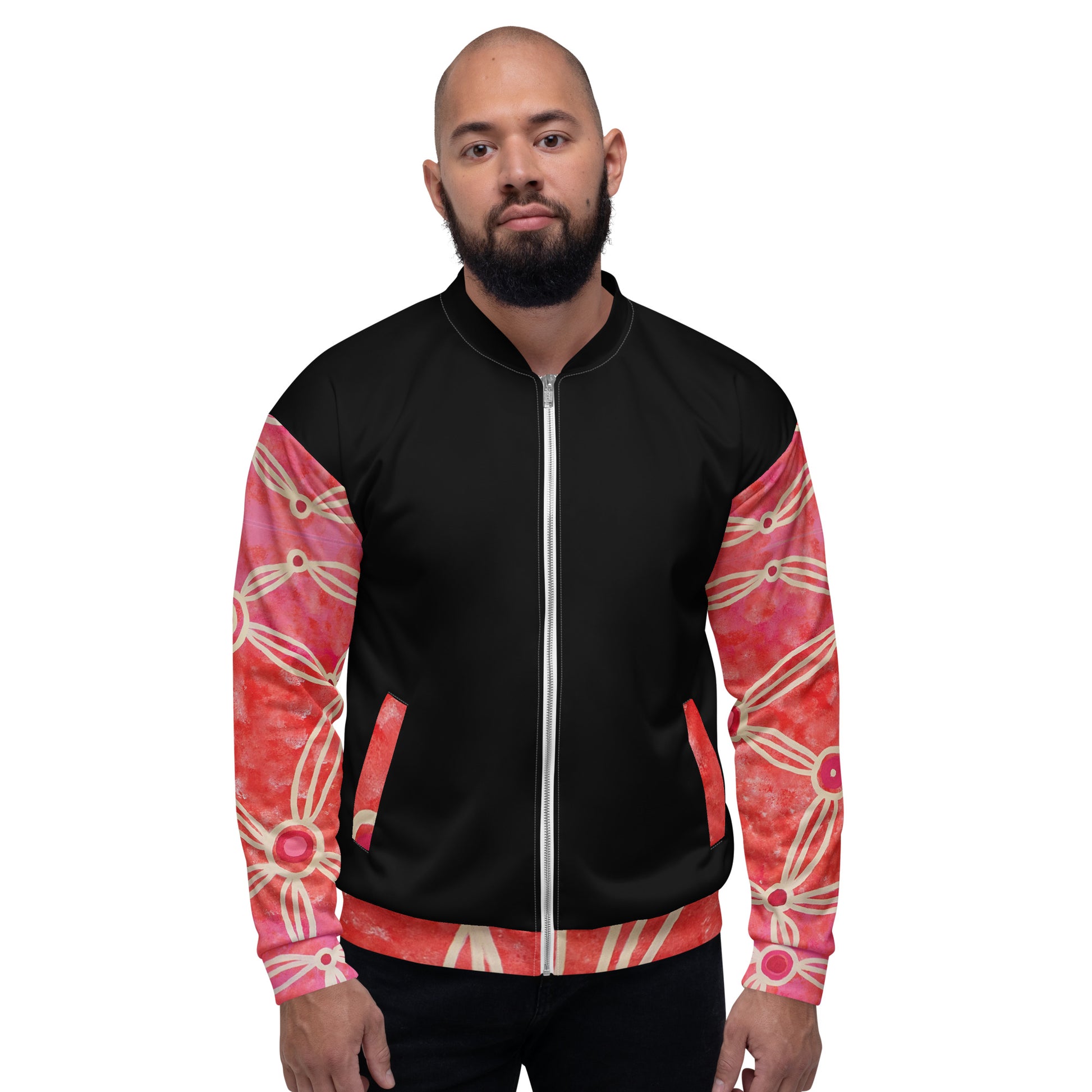 Unisex Bomber Jacket - Artwork 3 x Black