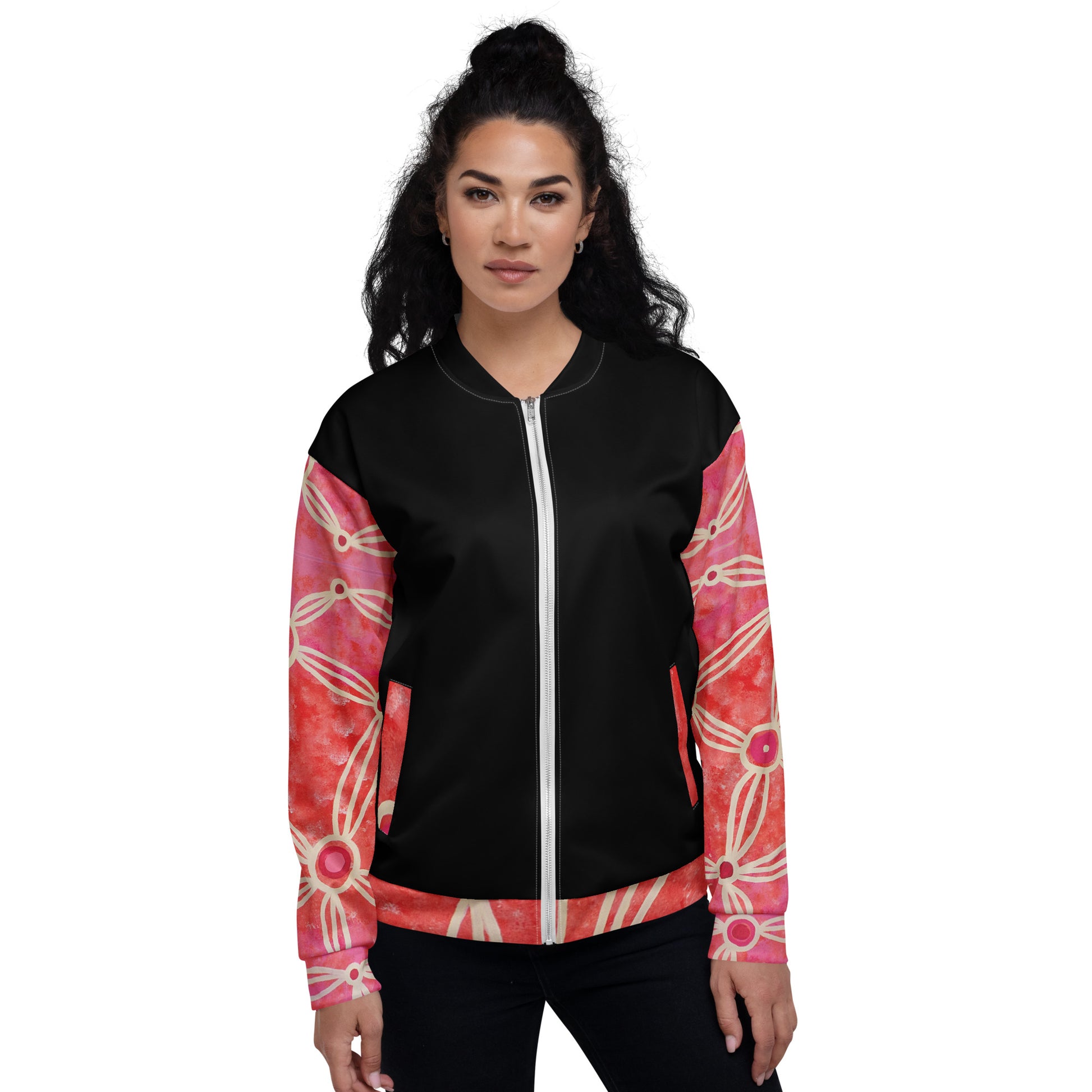Unisex Bomber Jacket - Artwork 3 x Black