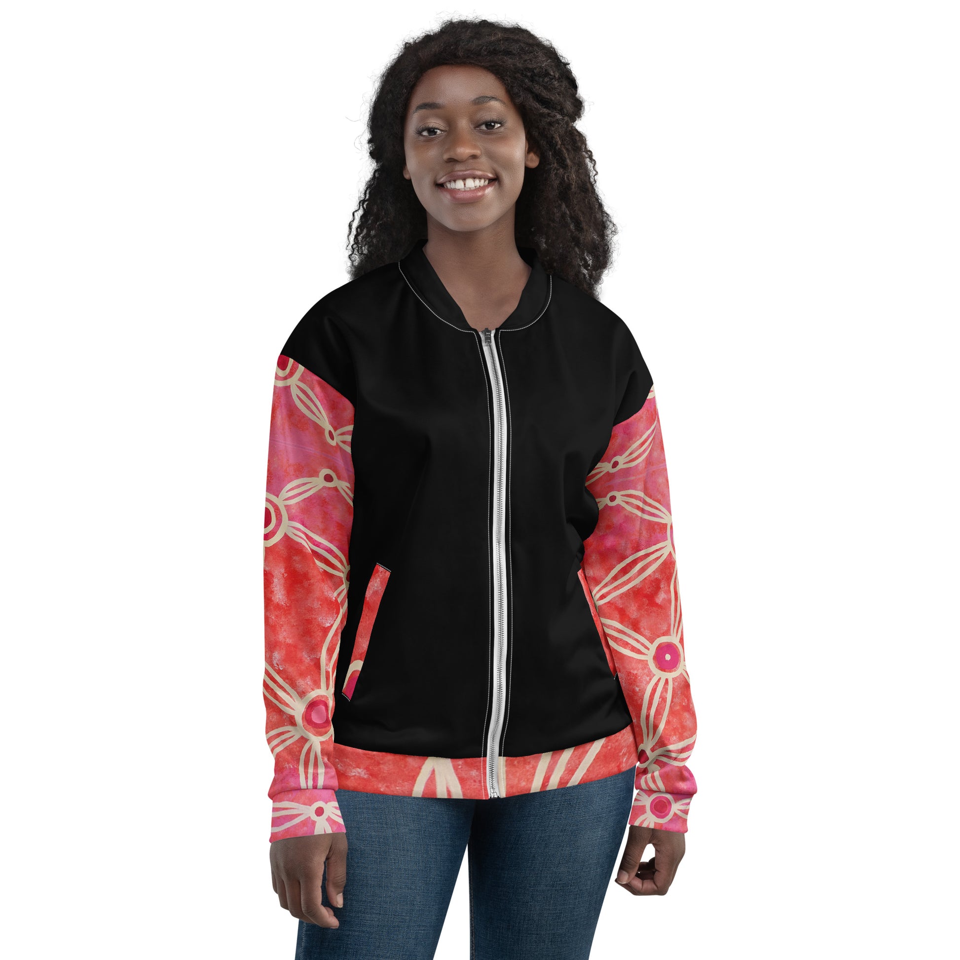 Unisex Bomber Jacket - Artwork 3 x Black