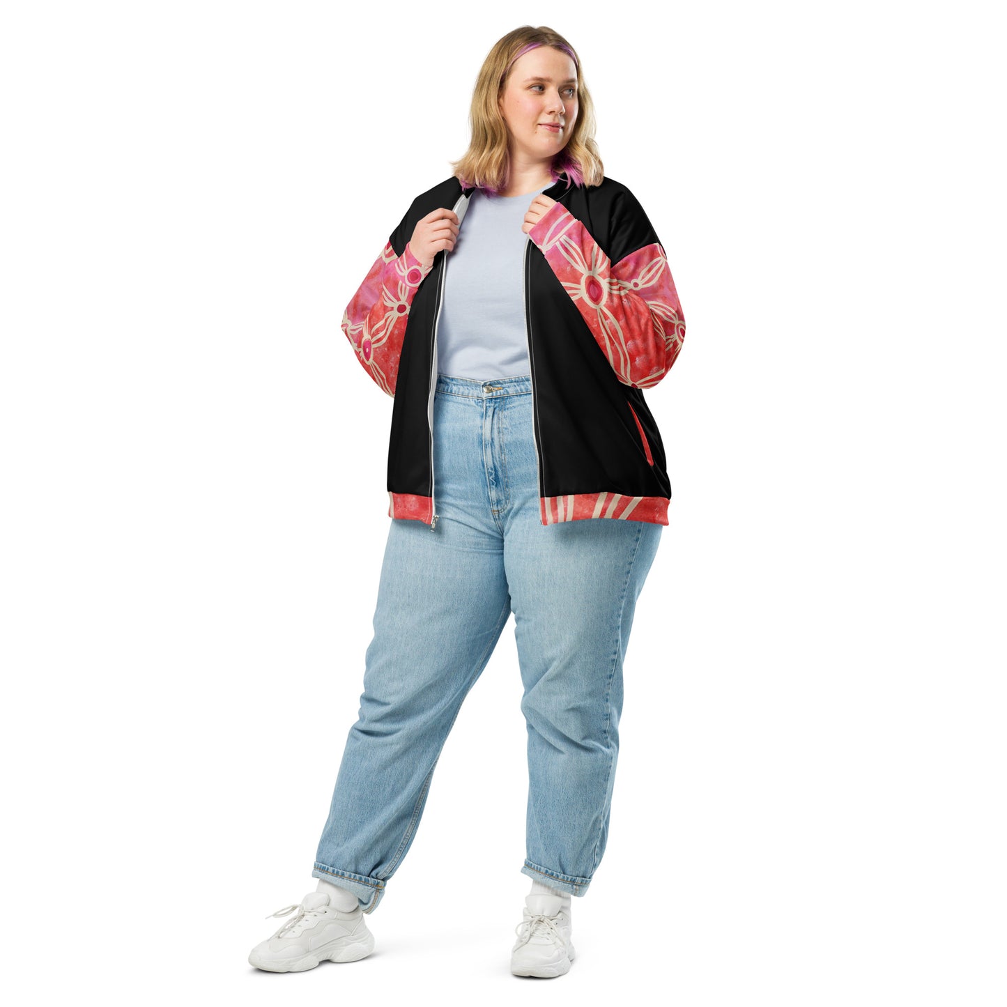 Unisex Bomber Jacket - Artwork 3 x Black