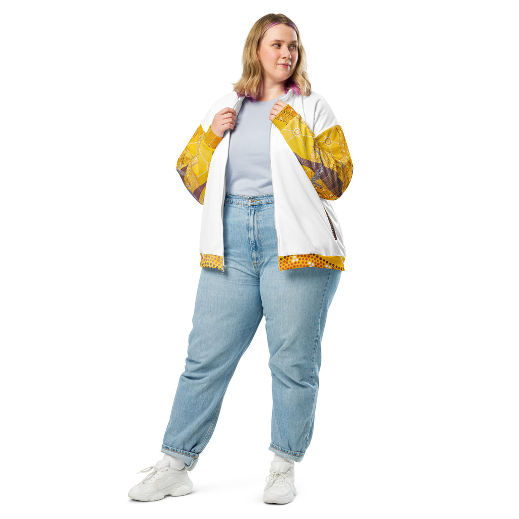 Unisex Bomber Jacket - Artwork 4 x White