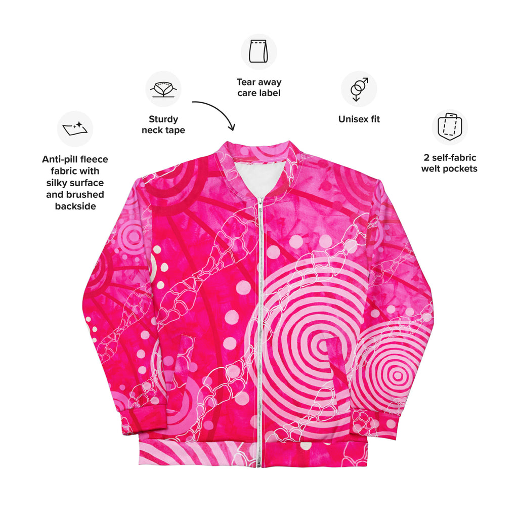 Unisex Bomber Jacket - Seven Sisters by Linda Davidson